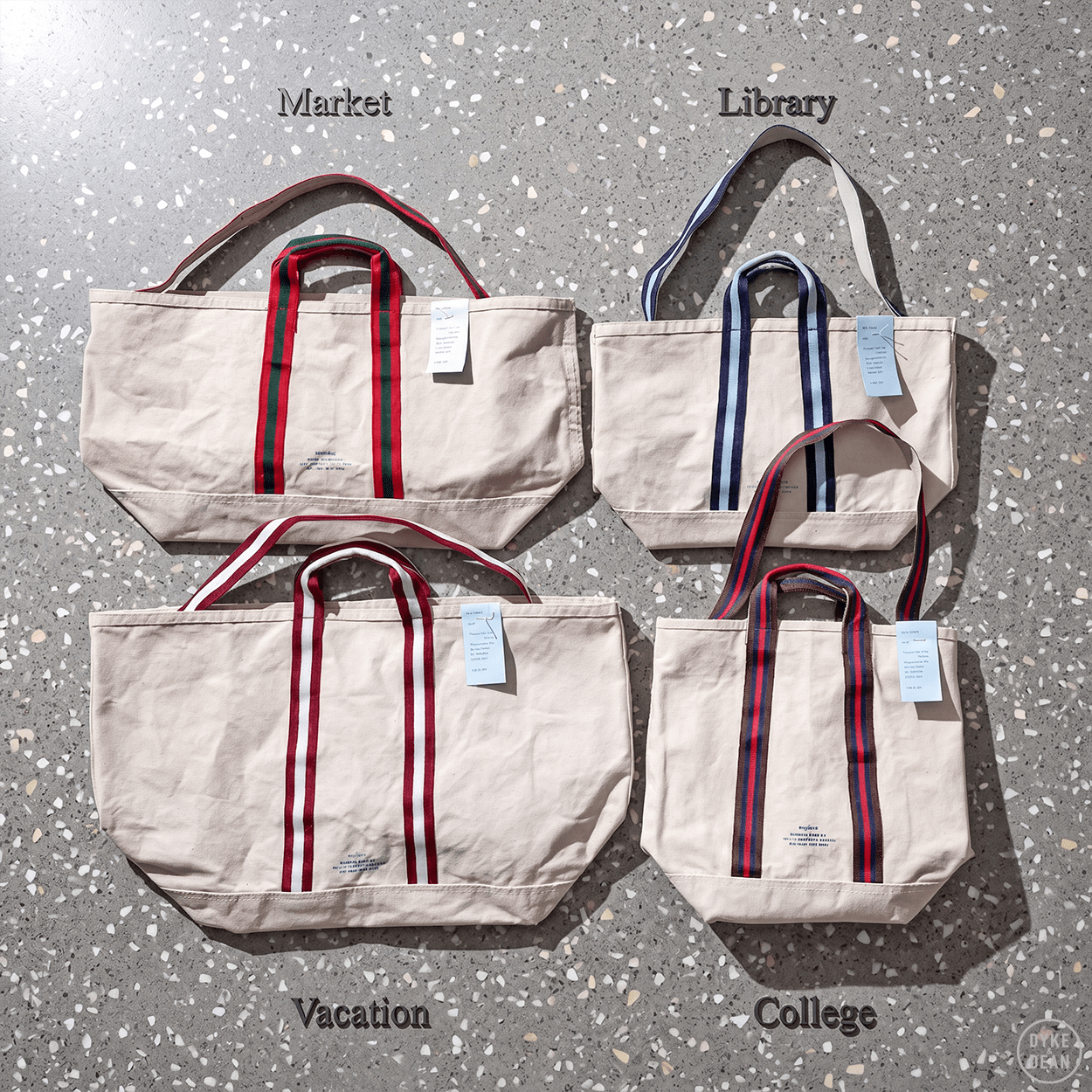 COLLEGE LIBRARY TOTE BAG - DYKE & DEAN