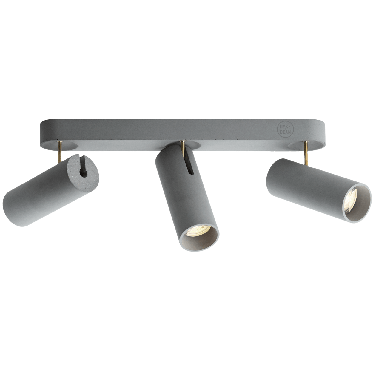 CONCRETE ADJUSTABLE 3 CEILING SPOT LIGHT - DYKE & DEAN