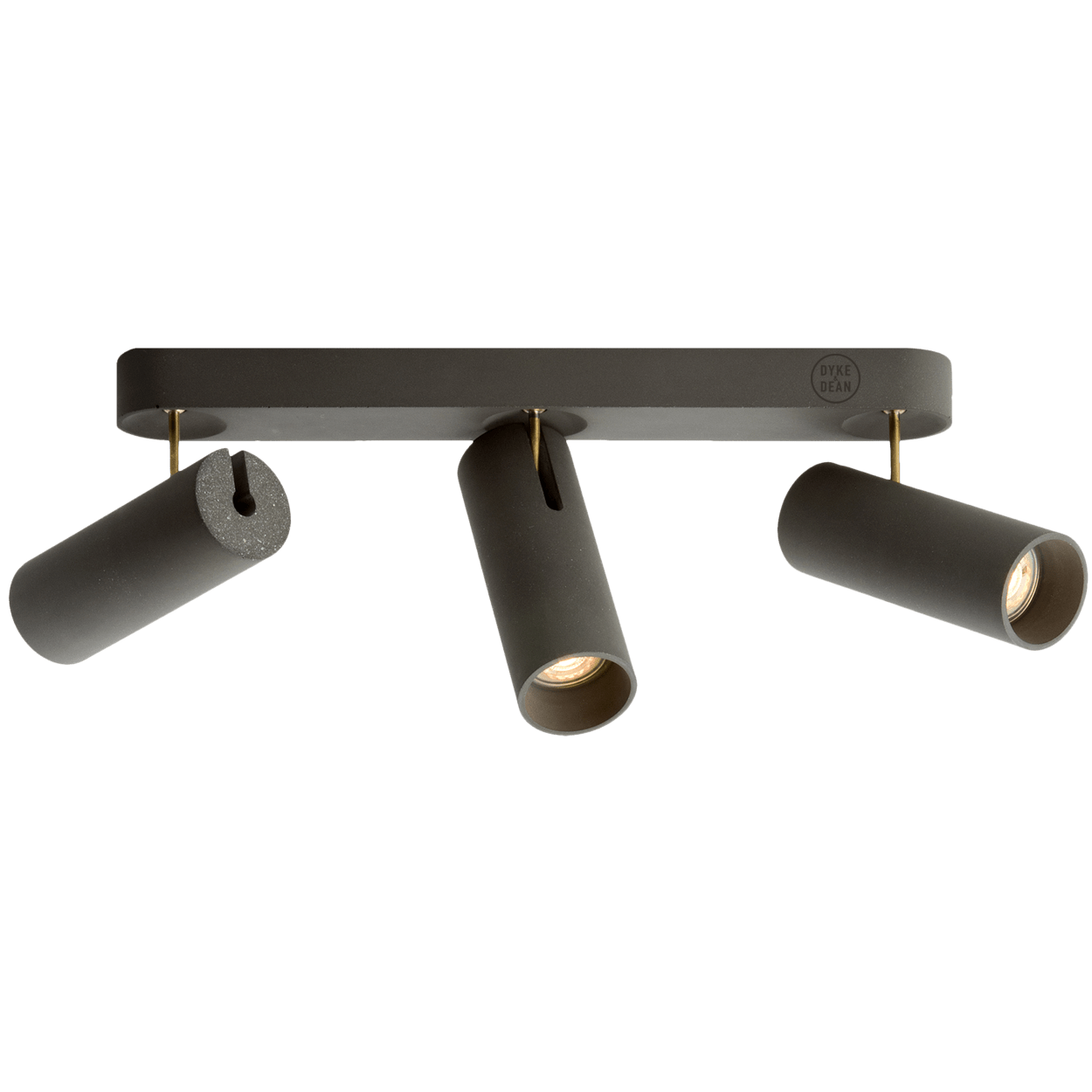 CONCRETE ADJUSTABLE 3 CEILING SPOT LIGHT - DYKE & DEAN