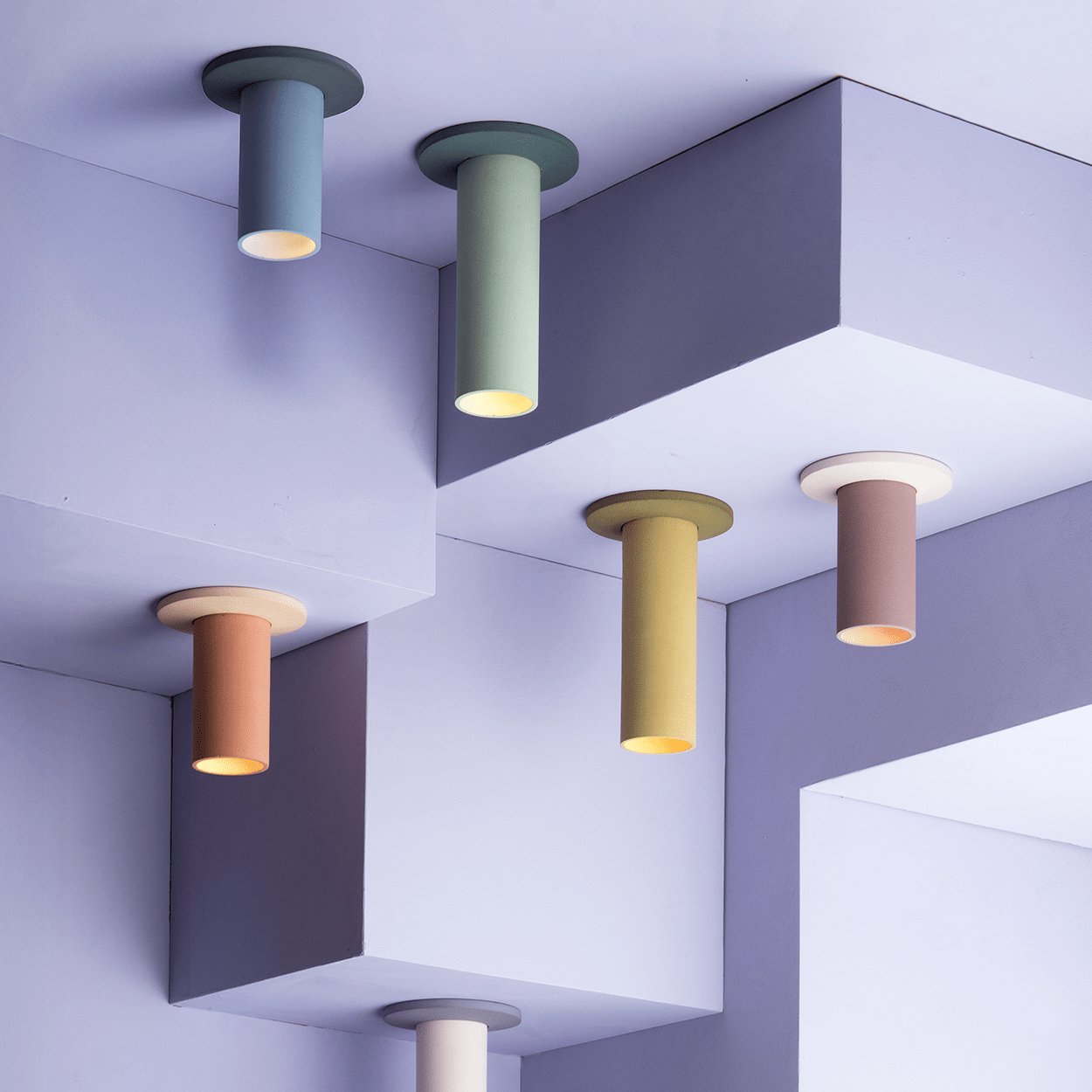 CONCRETE SHORT FIXED SPOT LIGHT MIX COLOUR - DYKE & DEAN