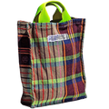 COTTON PLAID DOCUMENT BAG - DYKE & DEAN
