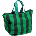 COTTON RUG BAG GREEN NAVY - DYKE & DEAN