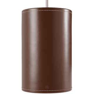 CUERO CYLINDER LEATHER PENDANT LIGHT CHOCOLATE - DYKE & DEAN