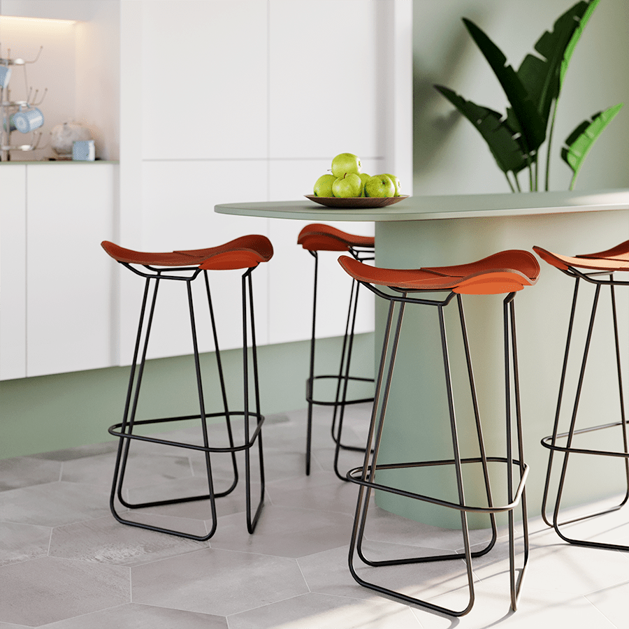 CUERO LEATHER BARSTOOL 65CM - DYKE & DEAN