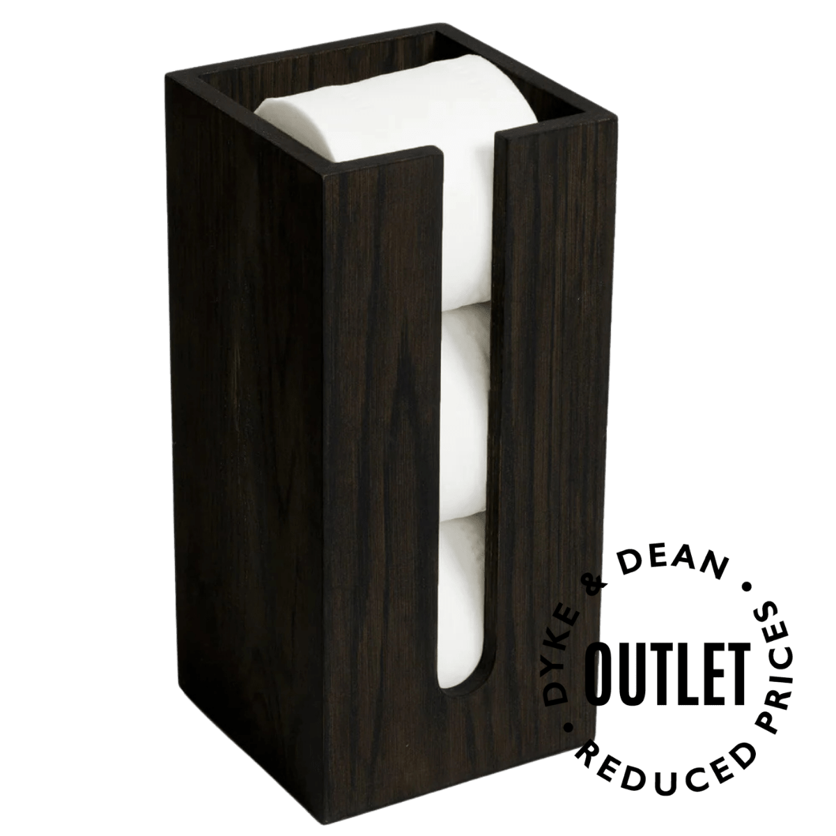 DARK OAK TOILET ROLL BOX OUTLET - DYKE & DEAN