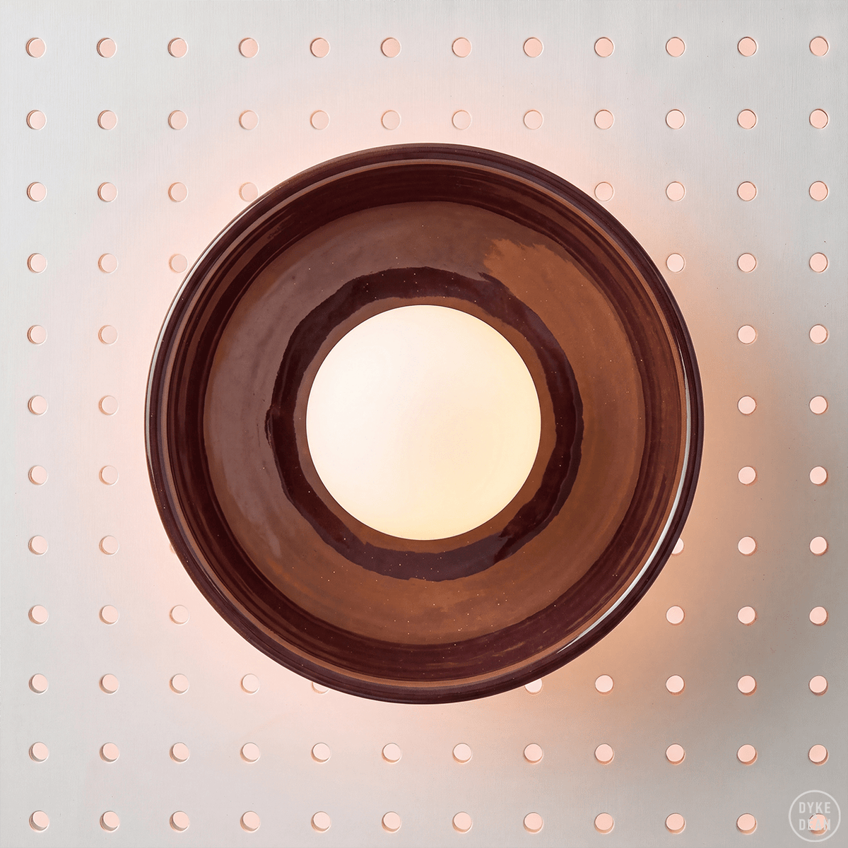 DONUT CERAMIC SCONCE LIGHT COFFEE - DYKE & DEAN