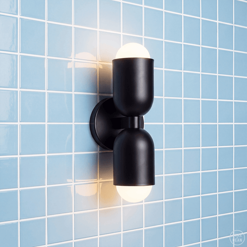 DOUBLE WALL SCONCE LIGHT BLACK - DYKE & DEAN