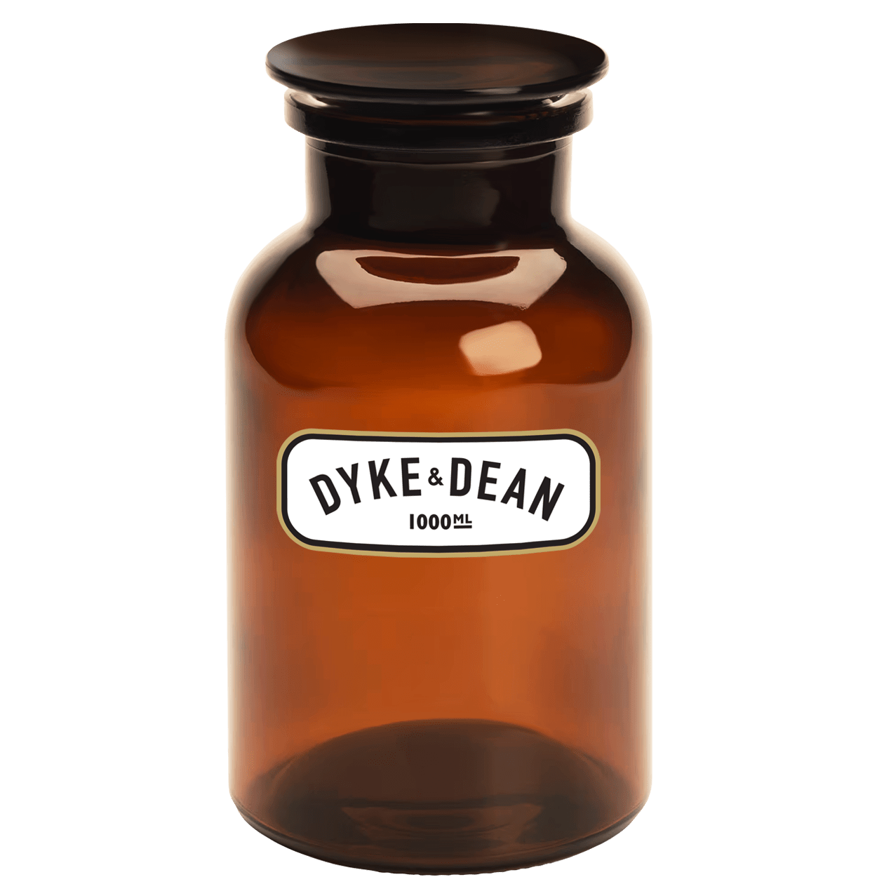 DYKE & DEAN APOTHECARY JAR BROWN GLASS 1000ML - DYKE & DEAN