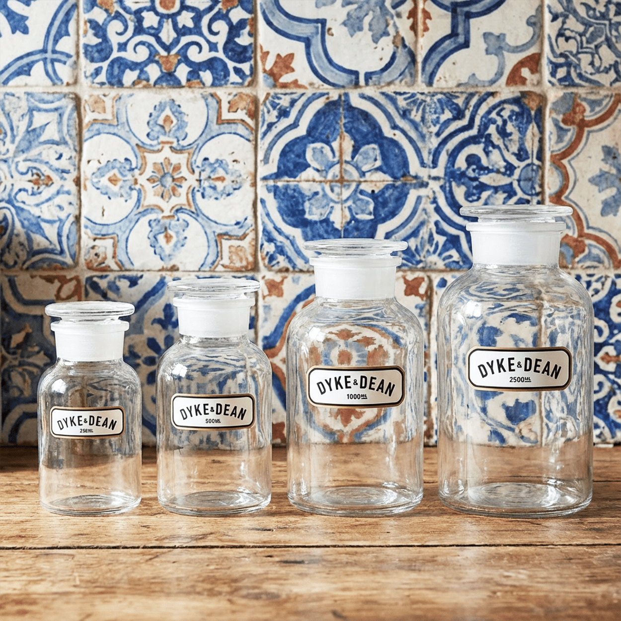 DYKE & DEAN APOTHECARY JAR CLEAR GLASS 250ML - DYKE & DEAN