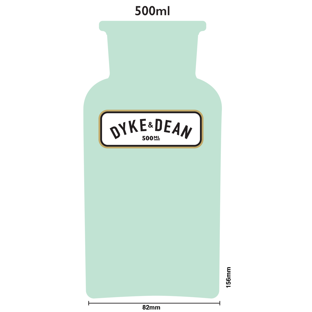 DYKE & DEAN APOTHECARY JAR CLEAR GLASS 500ML - DYKE & DEAN