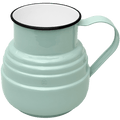 DYKE & DEAN ENAMEL STEPPED JUG MINT GREEN - DYKE & DEAN