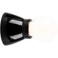 DYKE & DEAN FIXED SOCKET BLACK CERAMIC LAMP - DYKE & DEAN