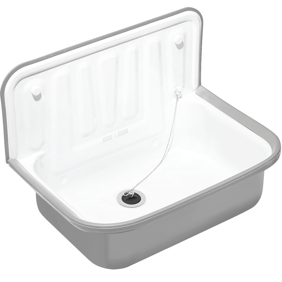 DYKE & DEAN GREY ENAMEL BUCKET SINK - DYKE & DEAN
