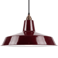 DYKE & DEAN PENDANT LAMPSHADE BURGUNDY WITH BULB HOLDER - DYKE & DEAN