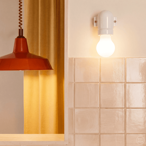 DYKE & DEAN PENDANT LAMPSHADE ORANGE WITH RETRACTABLE SPRING - DYKE & DEAN