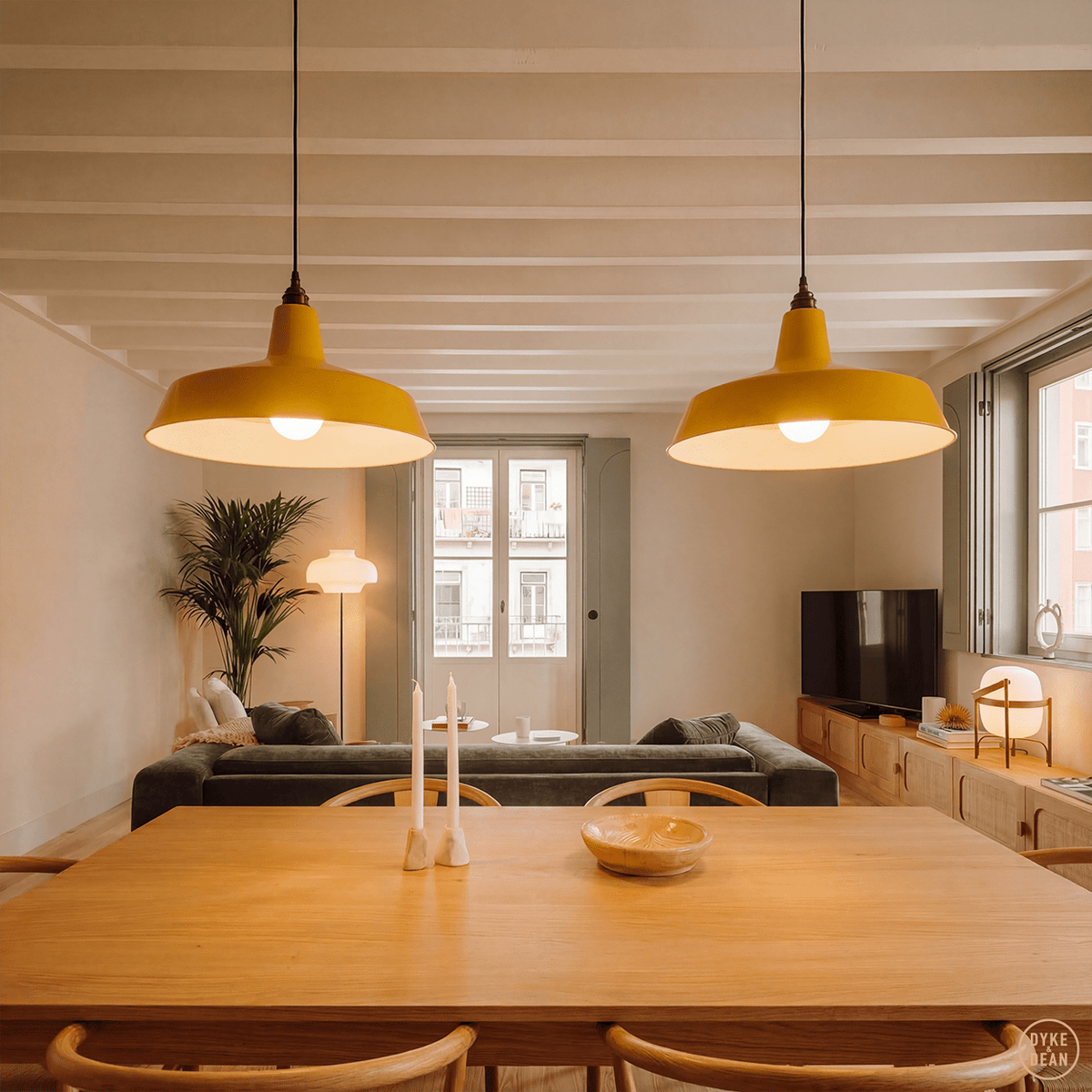 Dyke & Dean pendant lampshade Yellow - DYKE & DEAN