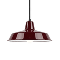 DYKE & DEAN SMALL PENDANT LAMPSHADE BURGUNDY E27 BULB HOLDER - DYKE & DEAN