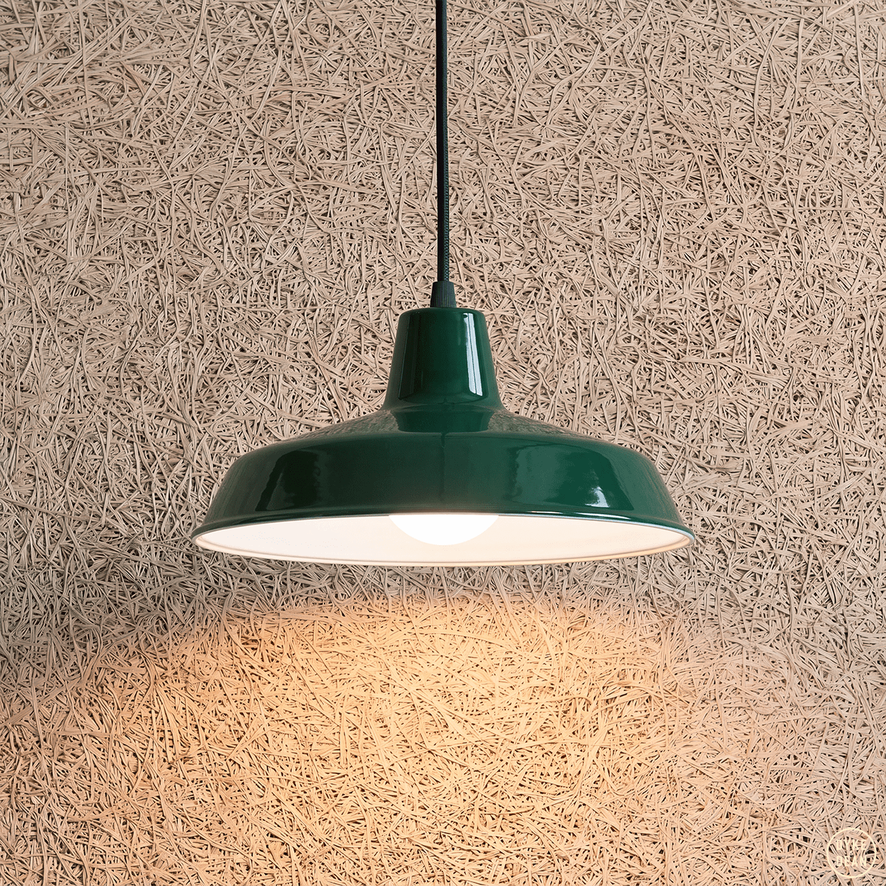 DYKE & DEAN SMALL PENDANT LAMPSHADE GREEN - DYKE & DEAN