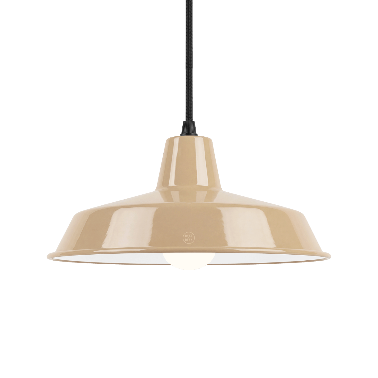 DYKE & DEAN SMALL PENDANT LAMPSHADE NUDE E27 BULB HOLDER - DYKE & DEAN