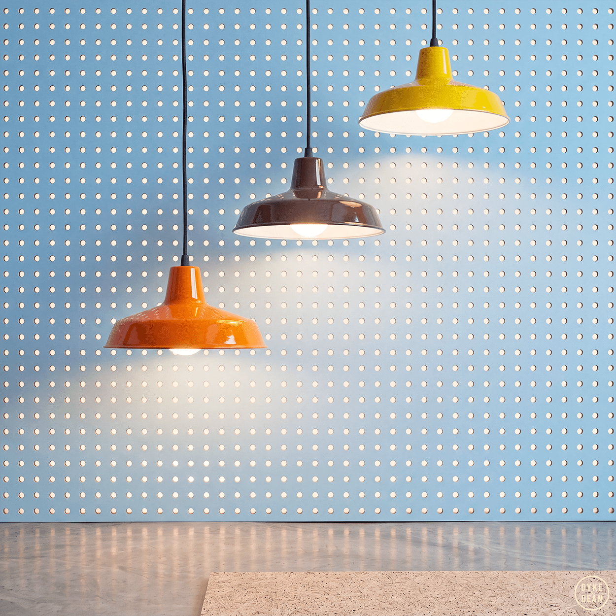 DYKE & DEAN SMALL PENDANT LAMPSHADE ORANGE - DYKE & DEAN