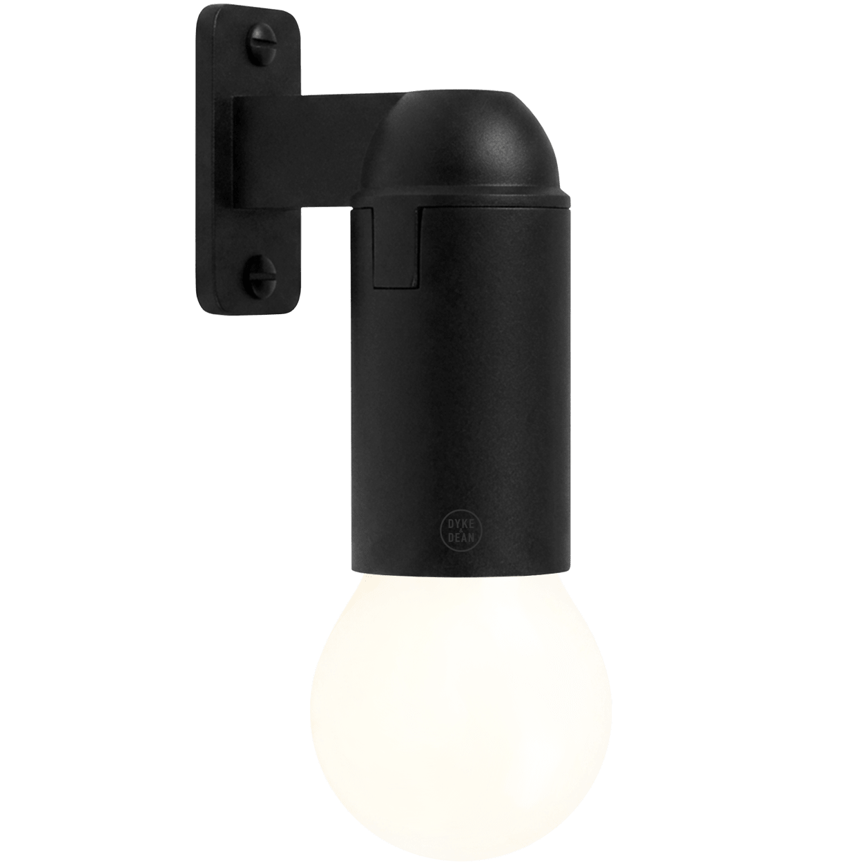 E14 BLACK RIGHT ARM WALL LAMPS - DYKE & DEAN