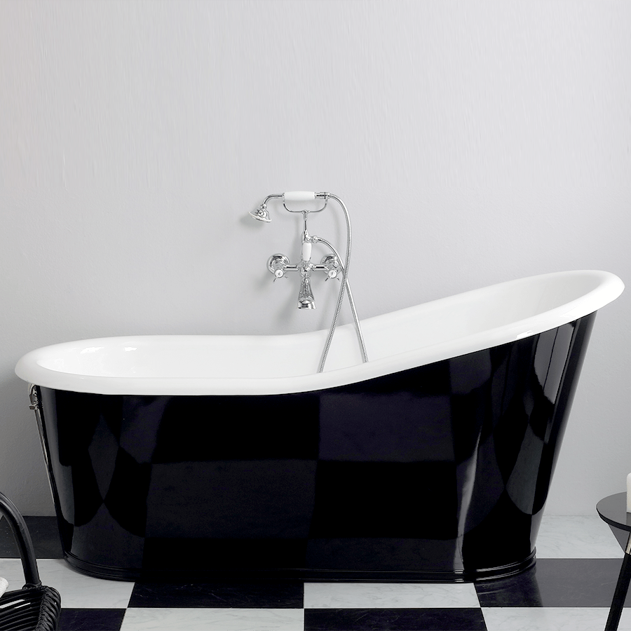 ENAMEL CAST IRON VICTORIAN ROLL TOP BATH COLOUR - DYKE & DEAN