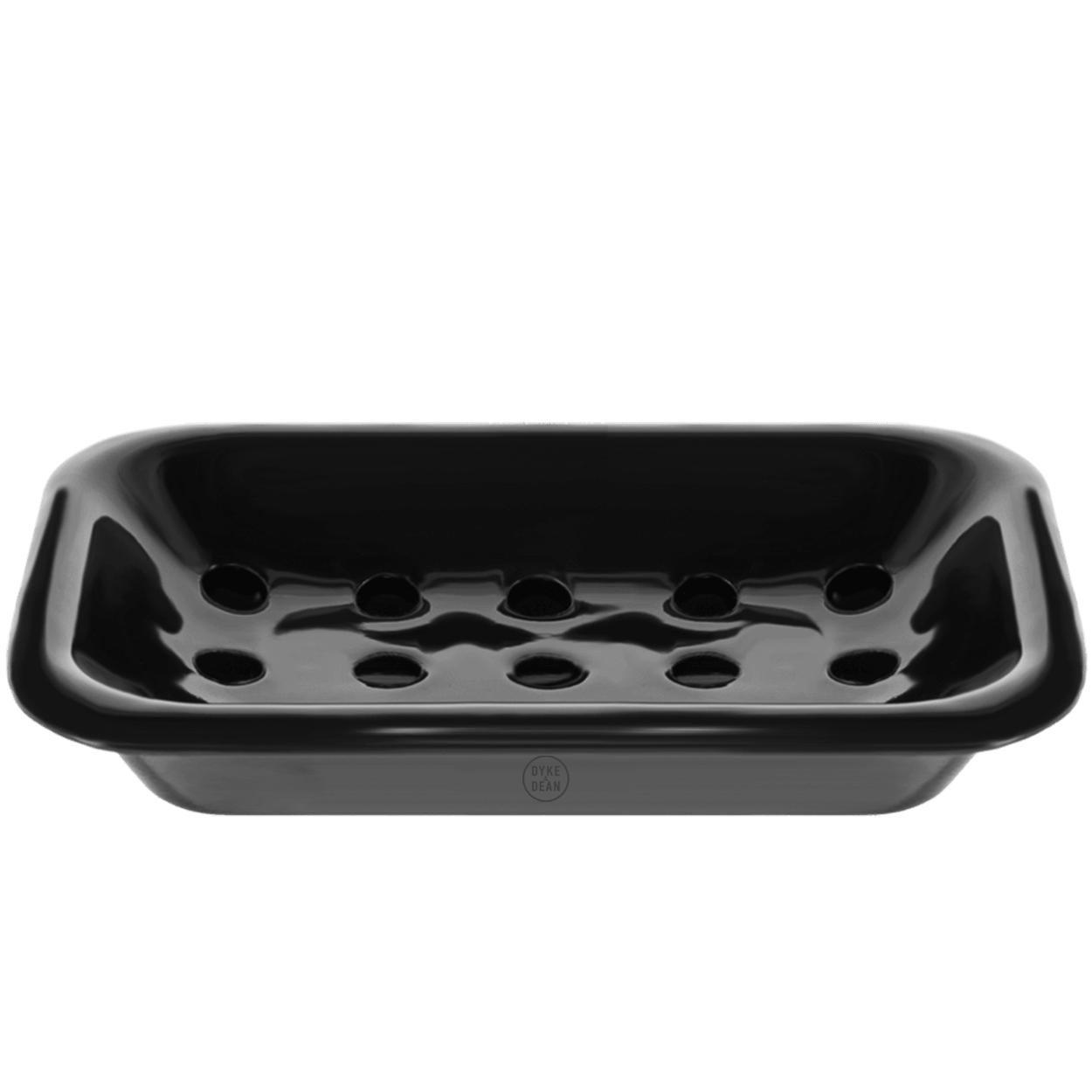 ENAMEL SOAP DISH BLACK - DYKE & DEAN