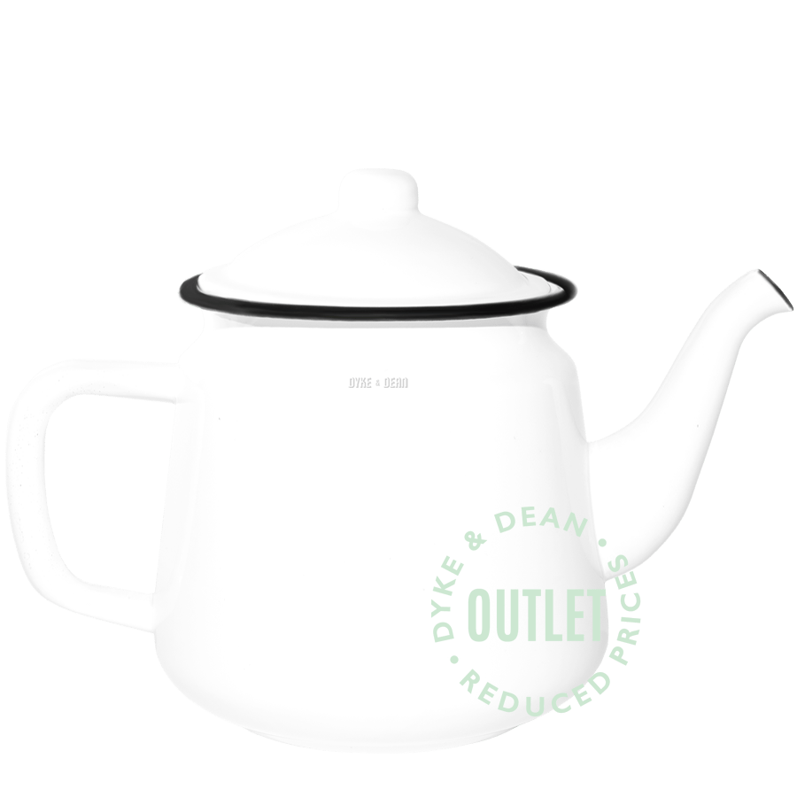 ENAMEL TEAPOT WHITE OUTLET - DYKE & DEAN