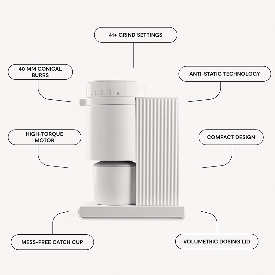 FELLOW WHITE OPUS CONICAL BURR GRINDER - DYKE & DEAN
