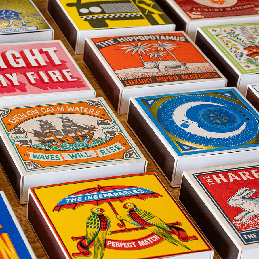 FESTIVE CAT LUXURY SAFETY MATCHES - DYKE & DEAN