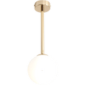 FIXED ROD STICK GLOBE CEILING LIGHT BRASS - DYKE & DEAN