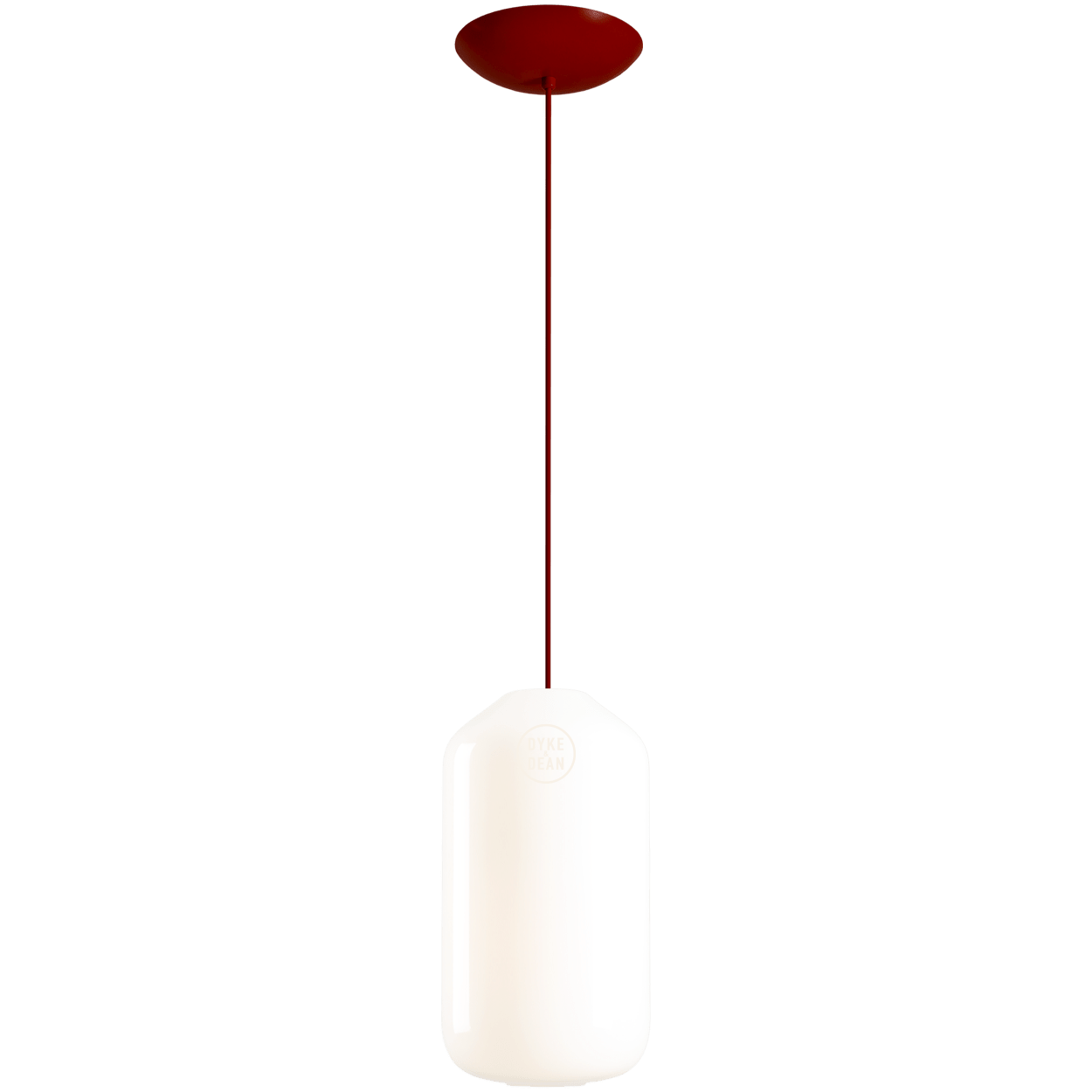 FLASK CHERRY RED GLASS PENDANT LIGHT LARGE - DYKE & DEAN