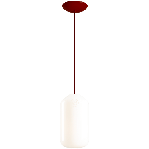 FLASK CHERRY RED GLASS PENDANT LIGHT LARGE - DYKE & DEAN