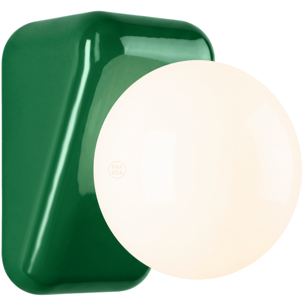 FLIP CERAMIC OPAL GLOBE WALL LIGHT - DYKE & DEAN