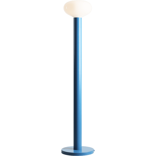 FLO OPAL GLASS ORB FLOOR LIGHT BLUE - DYKE & DEAN