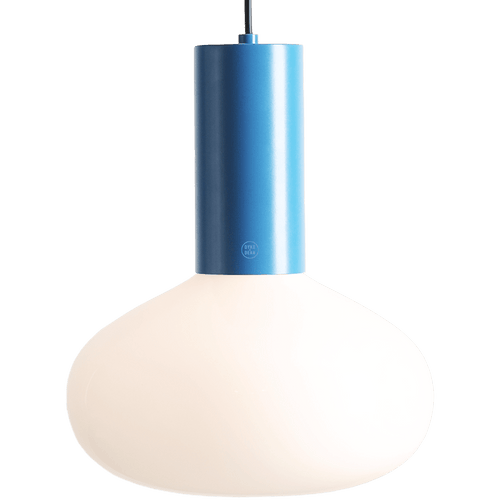 FLO OPAL GLASS ORB LARGE PENDANT LIGHT BLUE - DYKE & DEAN
