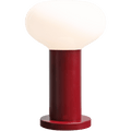 FLO OPAL GLASS ORB SMALL TABLE LIGHT RUBY RED - DYKE & DEAN