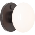 FLO OPAL GLASS ORB SWITCH WALL LIGHT MOKKA - DYKE & DEAN