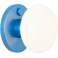 FLO OPAL GLASS ORB WALL LIGHT BLUE - DYKE & DEAN