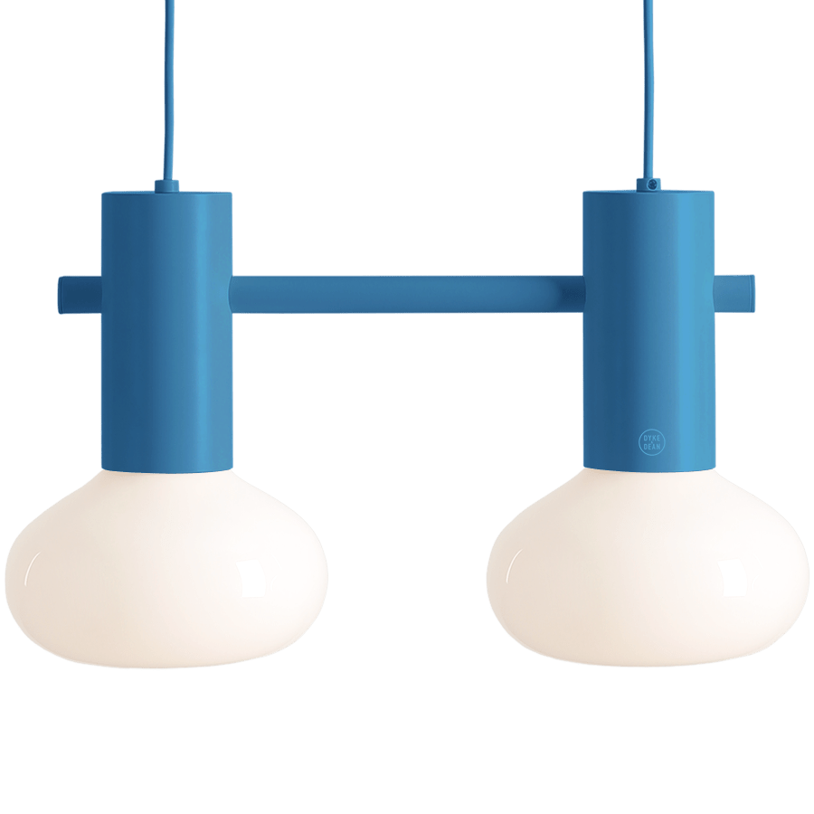 FLO SUSPENSION PENDANT 2 OPAL GLASS LIGHT BLUE - DYKE & DEAN