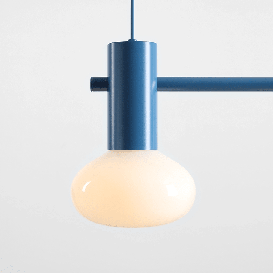FLO SUSPENSION PENDANT 2 OPAL GLASS LIGHT BLUE - DYKE & DEAN
