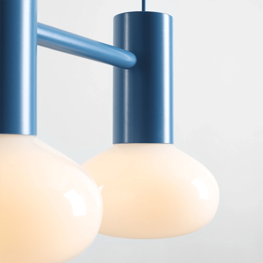 FLO SUSPENSION PENDANT 2 OPAL GLASS LIGHT BLUE - DYKE & DEAN