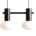FLO SUSPENSION PENDANT 2 OPAL GLASS LIGHT MOKKA - DYKE & DEAN