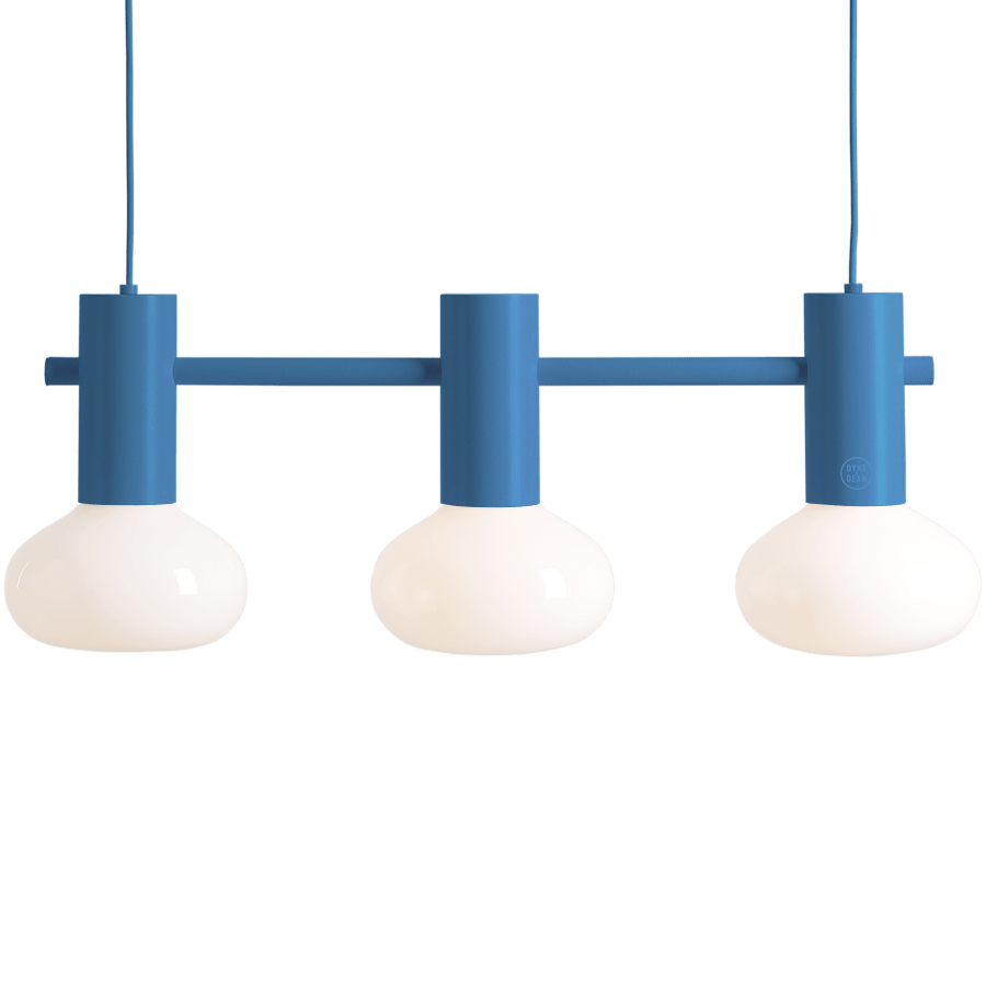 FLO SUSPENSION PENDANT 3 OPAL GLASS LIGHT BLUE - DYKE & DEAN