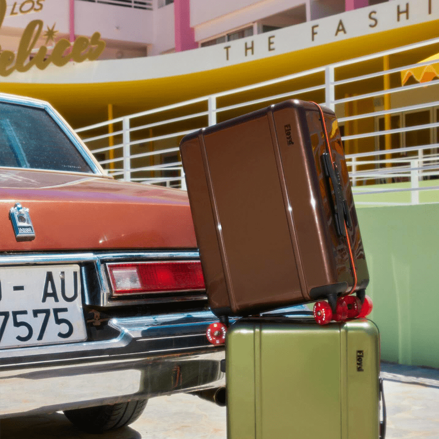 FLOYD CHECK IN TRAVEL CASE BRONCO BROWN - DYKE & DEAN