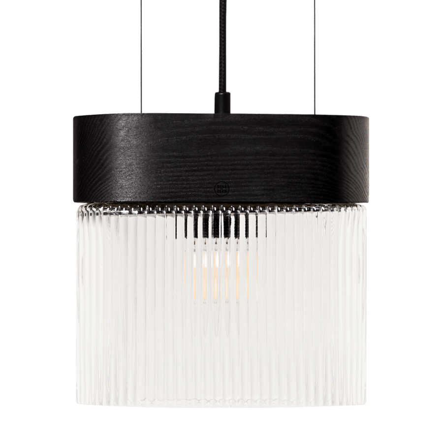 FLUMINA PENDANT LIGHT BLACK WOOD - DYKE & DEAN
