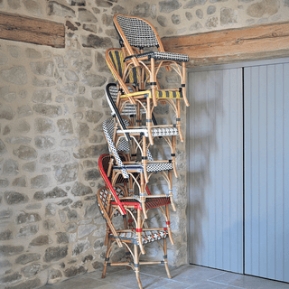 FRENCH BISTRO RATTAN CHAIR DIAMOND GREEN - DYKE & DEAN