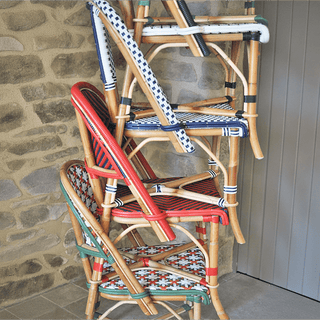 FRENCH BISTRO RATTAN CHAIR DIAMOND GREEN - DYKE & DEAN