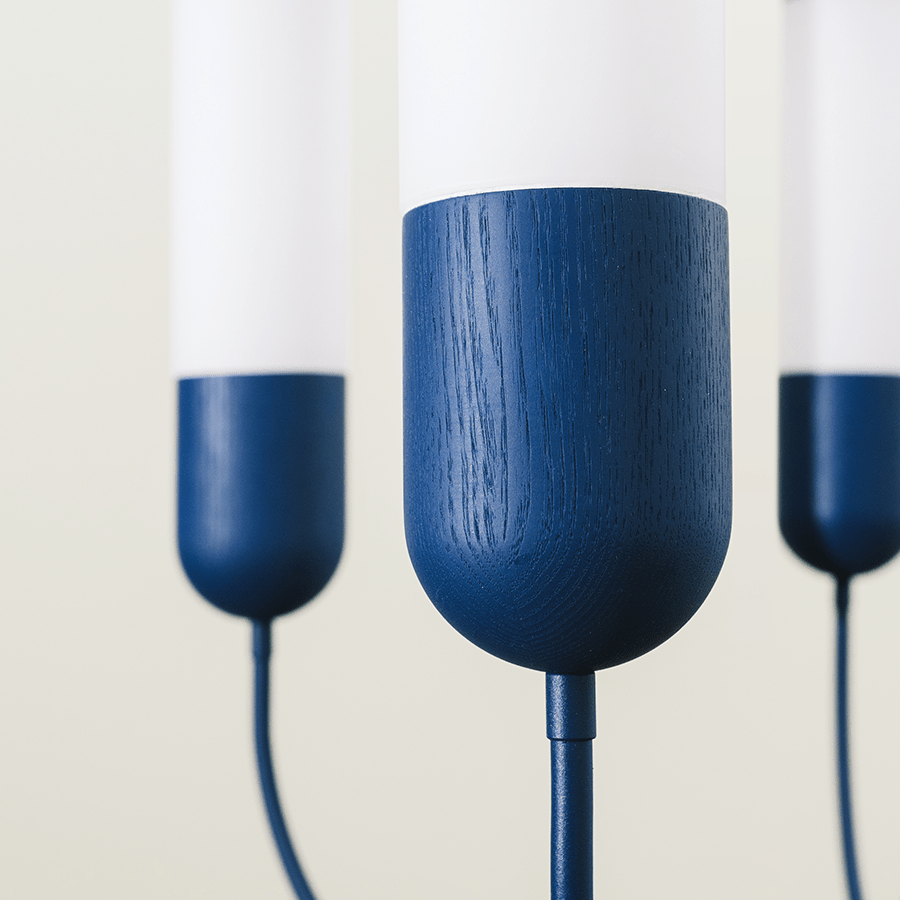 FUNSUI CHANDELIER FIXED CEILING LIGHT NAVY BLUE - DYKE & DEAN