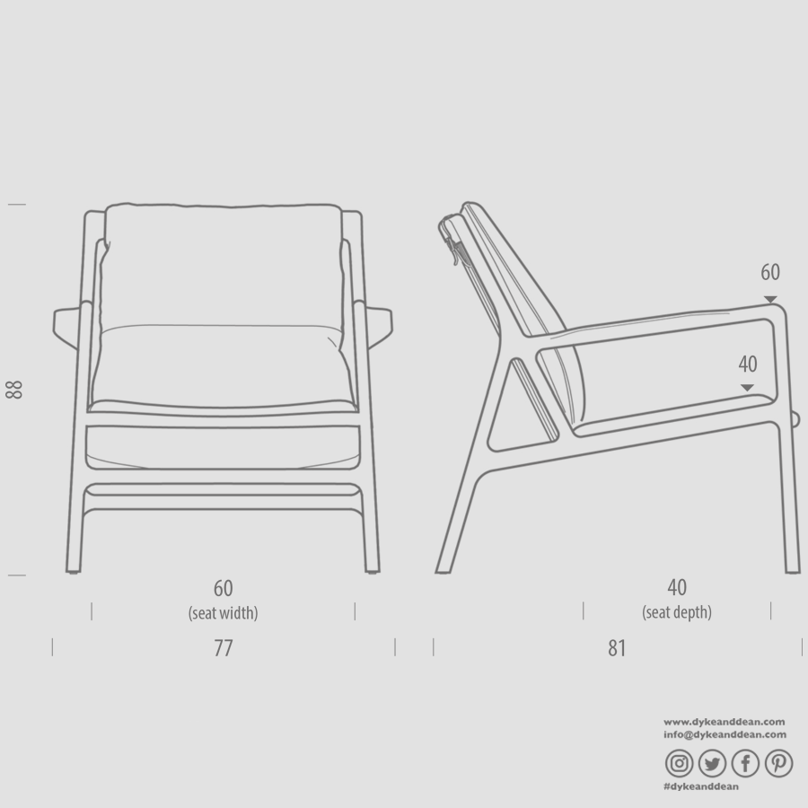 GAZZDA DEDO EASY CHAIR WALNUT - DYKE & DEAN